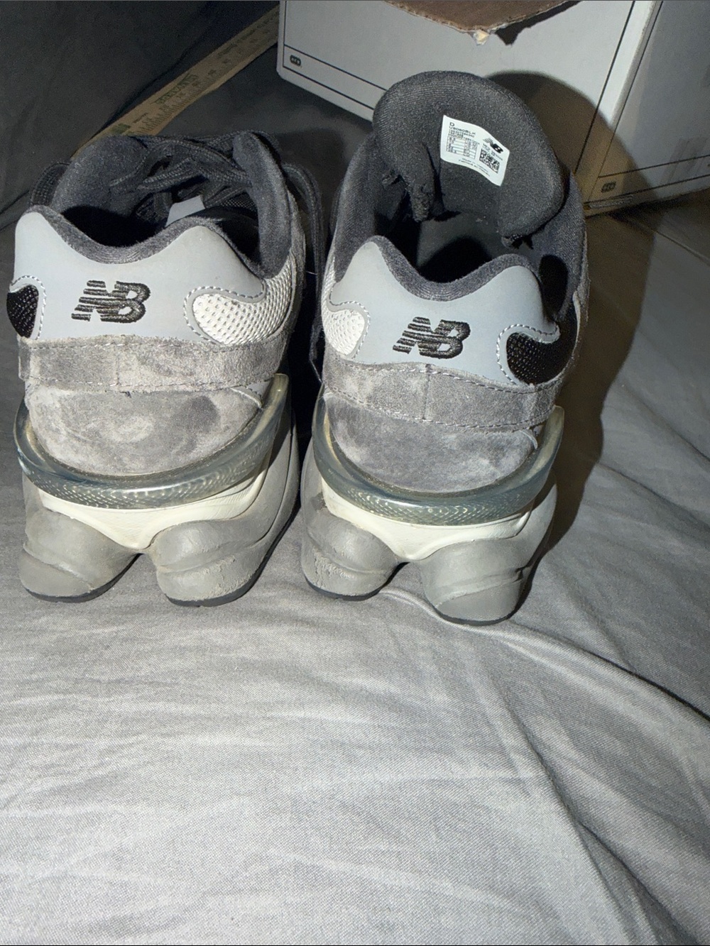 New Balance Men's Gray & Black Suede Mesh Sneaker - Picture 5 of 11